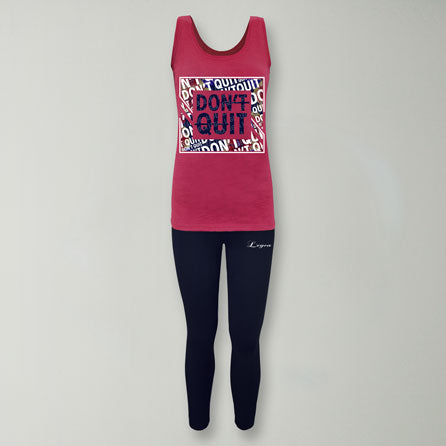 Conjunto deportivo de camiseta de tirantes de algodón EDENIS