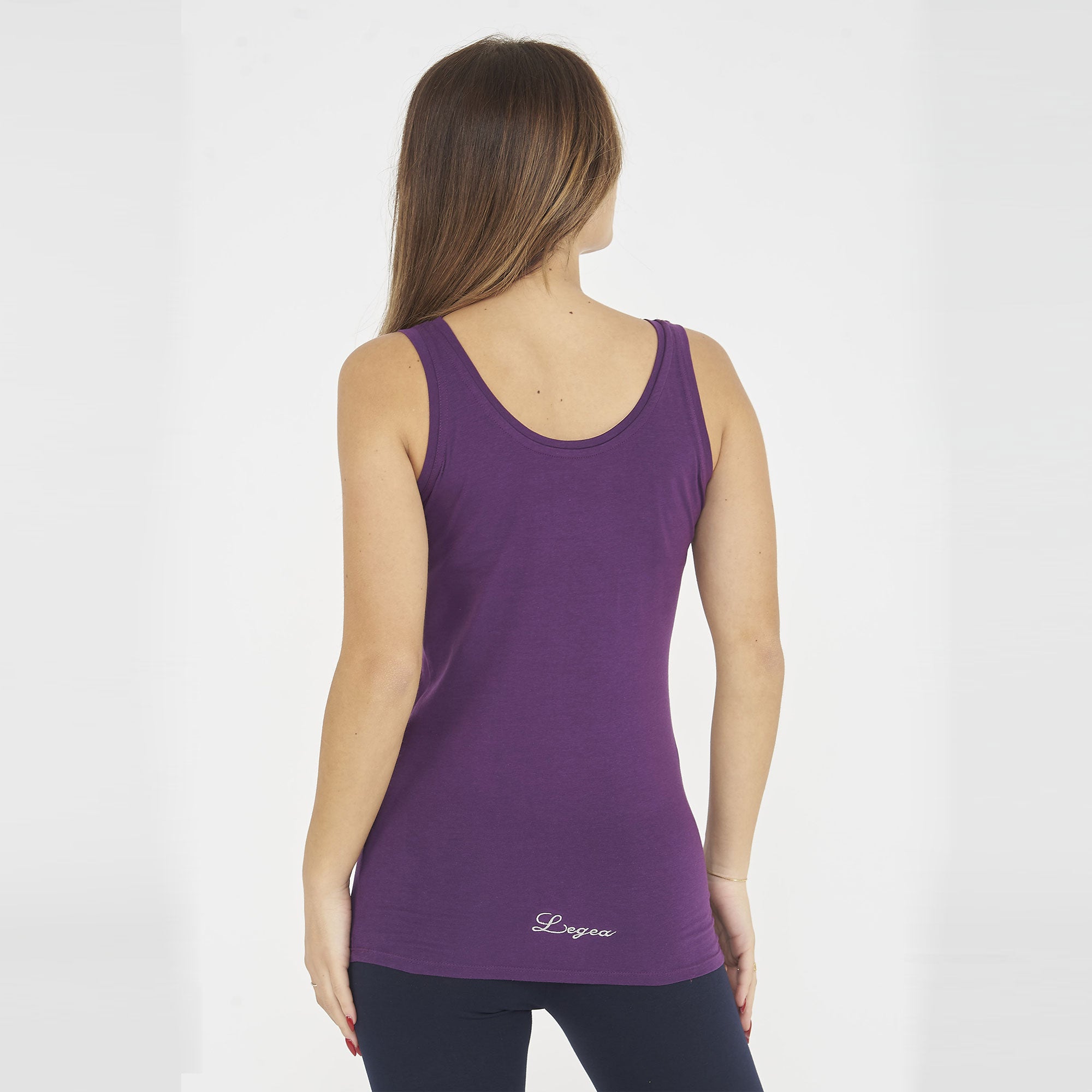 Camiseta sin mangas de algodón Raita con hombros anchos