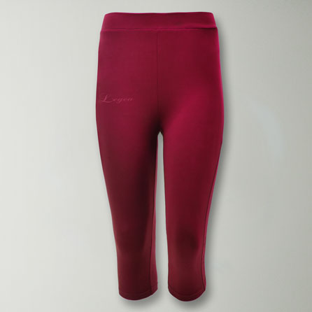 Pantalones capri para correr de algodón elástico