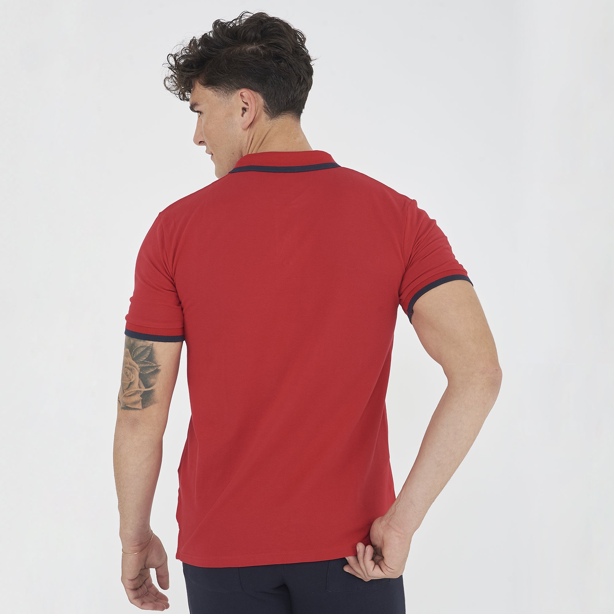 Polo de tenis de algodón de manga corta