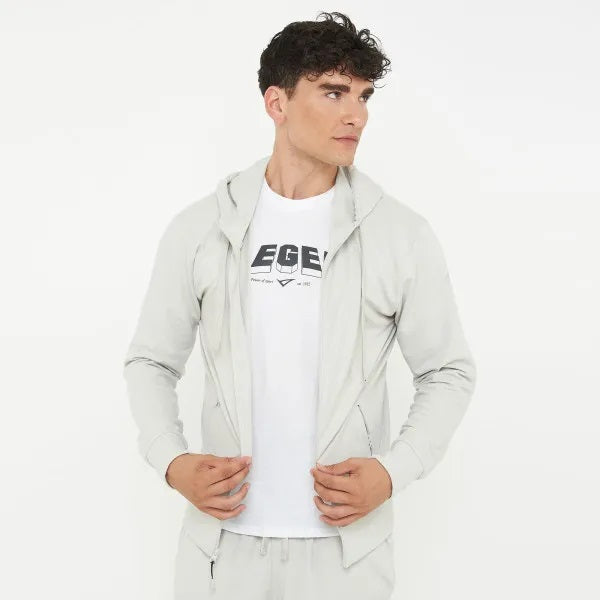 Sudadera deportiva de algodón con cremallera