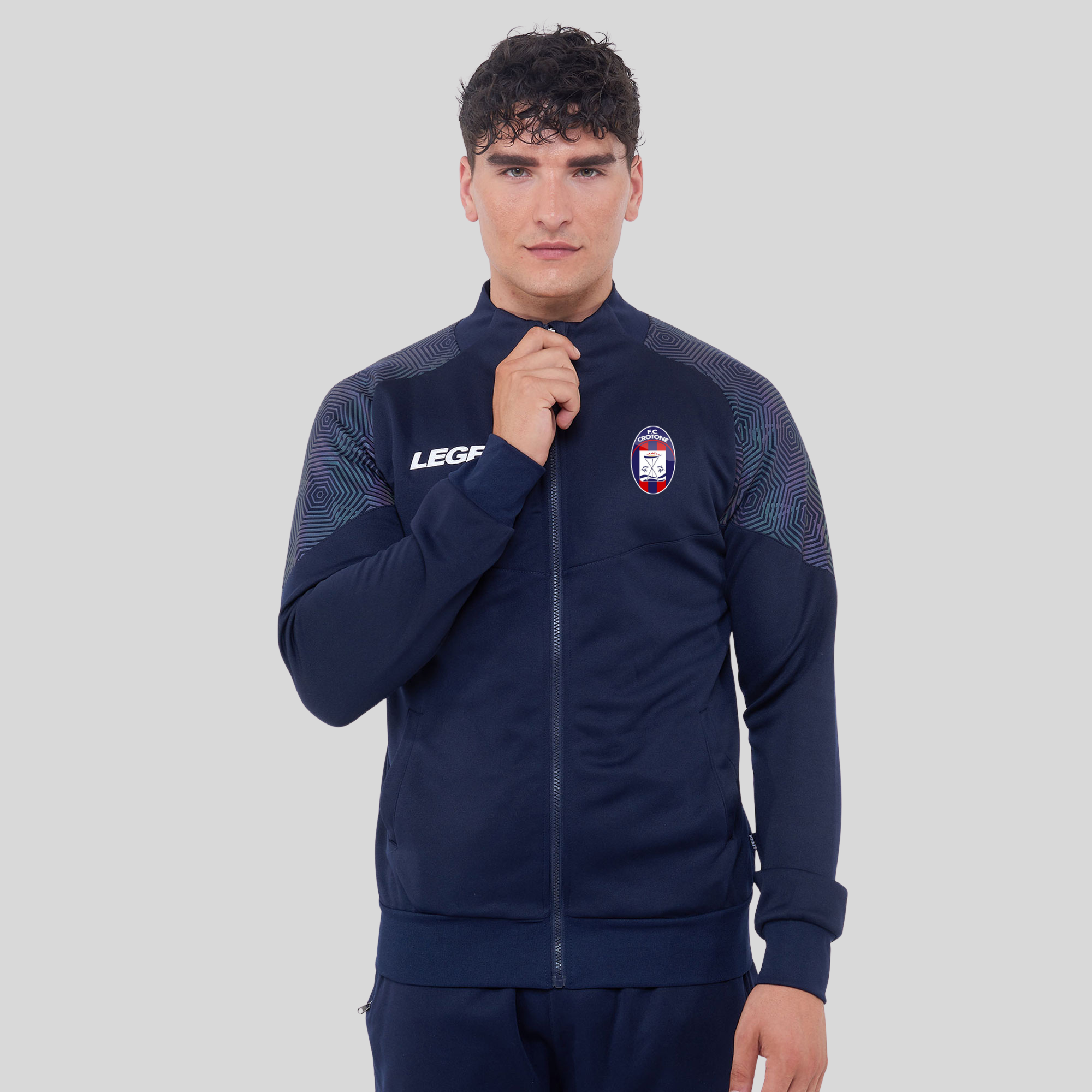 Giacca con zip e dettagli iridescenti-F.C. Crotone