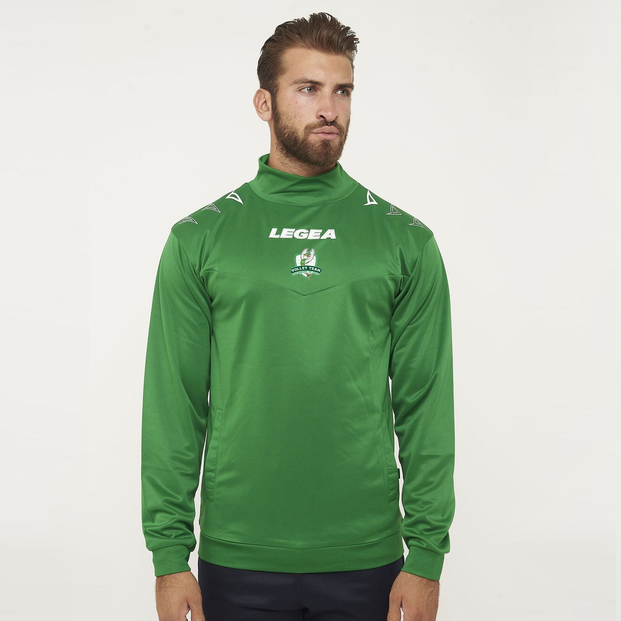 Hoge kraag trainingsjack groen - Volley Team San Giacomo