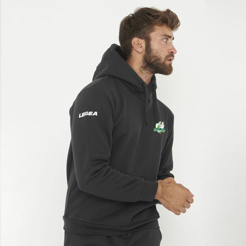 Felpa con cappuccio senza zip nera - Volley Team San Giacomo