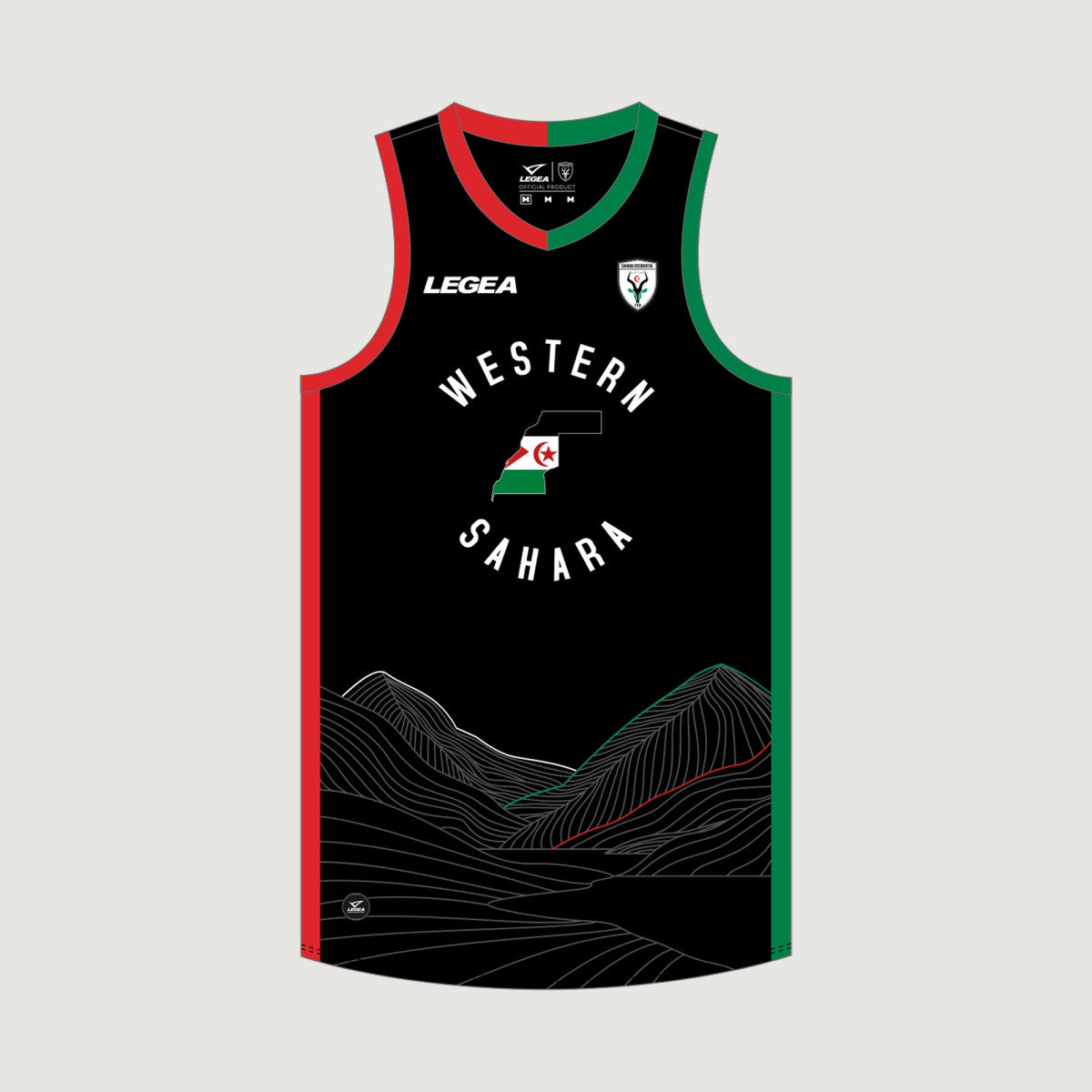 Camiseta Sin Mangas Baloncesto Saharaui - Negro