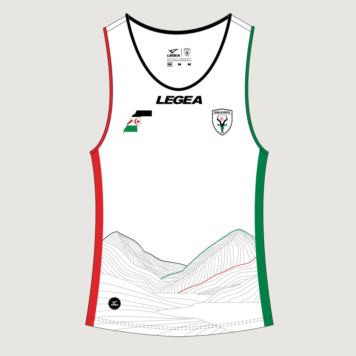Camiseta Sin Mangas Atletismo Saharaui - Blanca