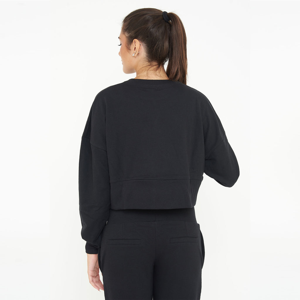 Felpa girocollo in cotone F-Essence