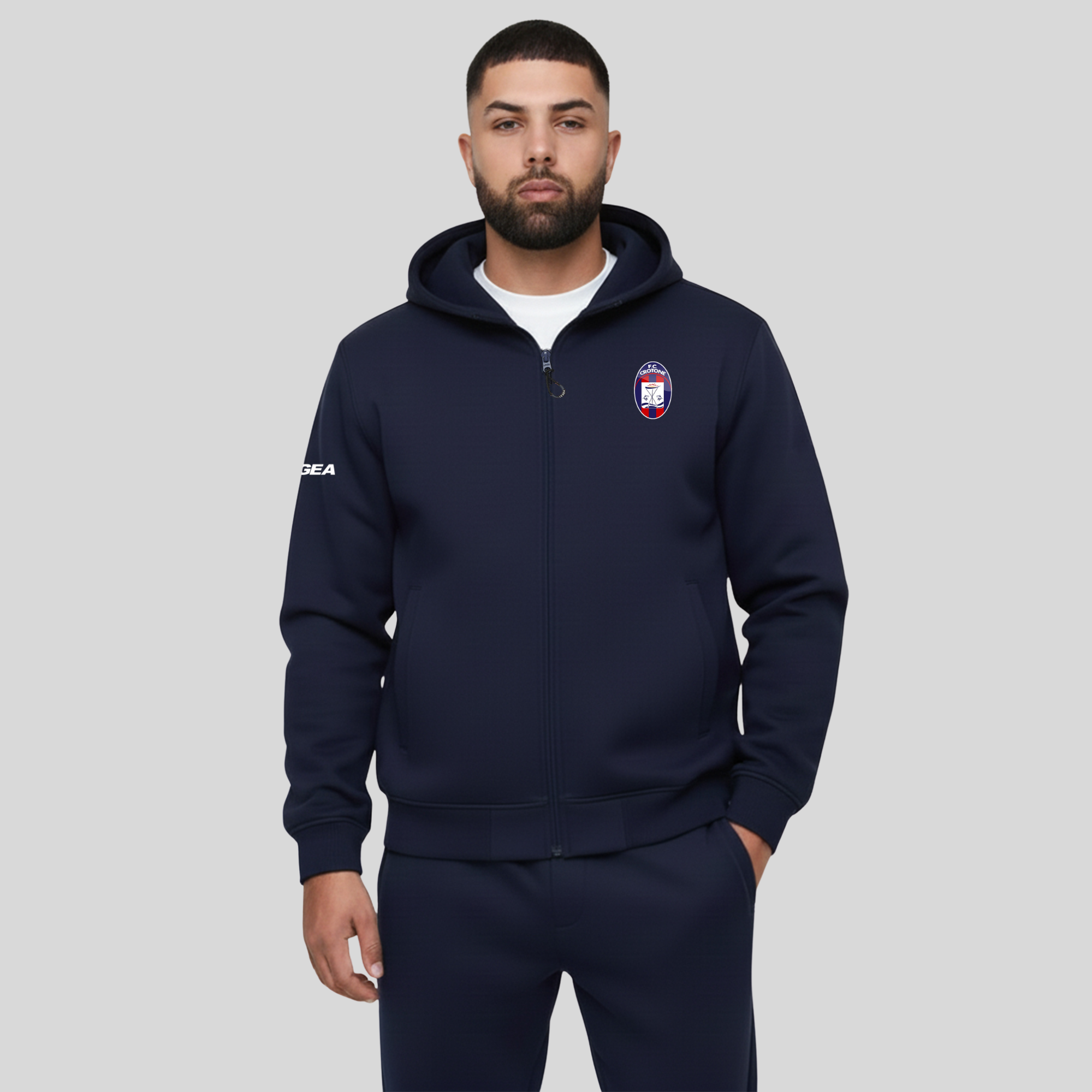 Felpa invernale con cappuccio e zip - F.C. Crotone