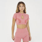 Tricou crop de antrenament Lexi