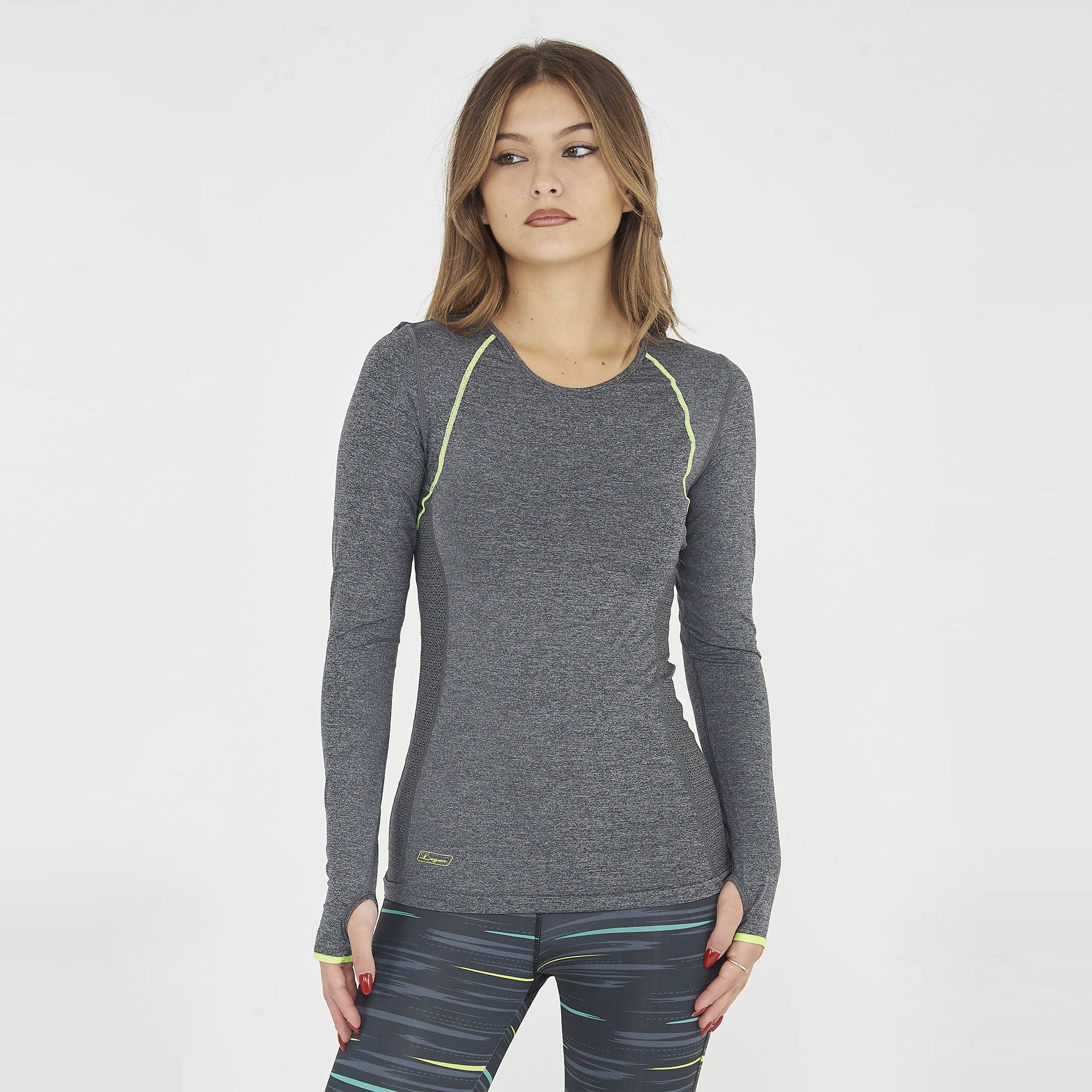 Maglia da running con passapollice da donna Meir