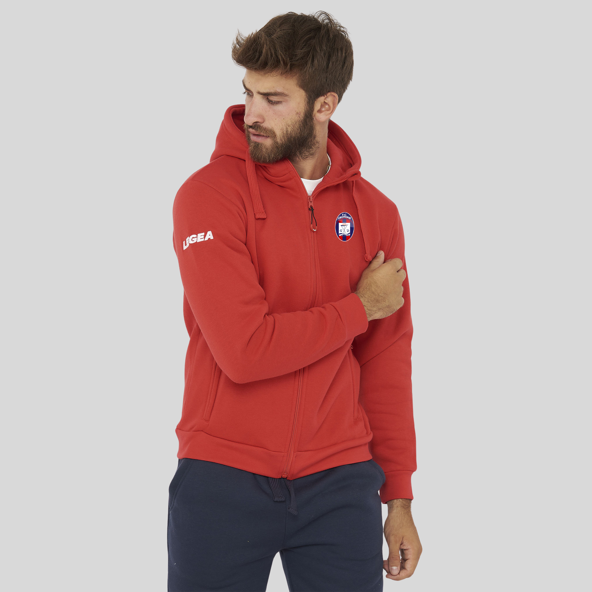 Felpa invernale con cappuccio e zip - F.C. Crotone