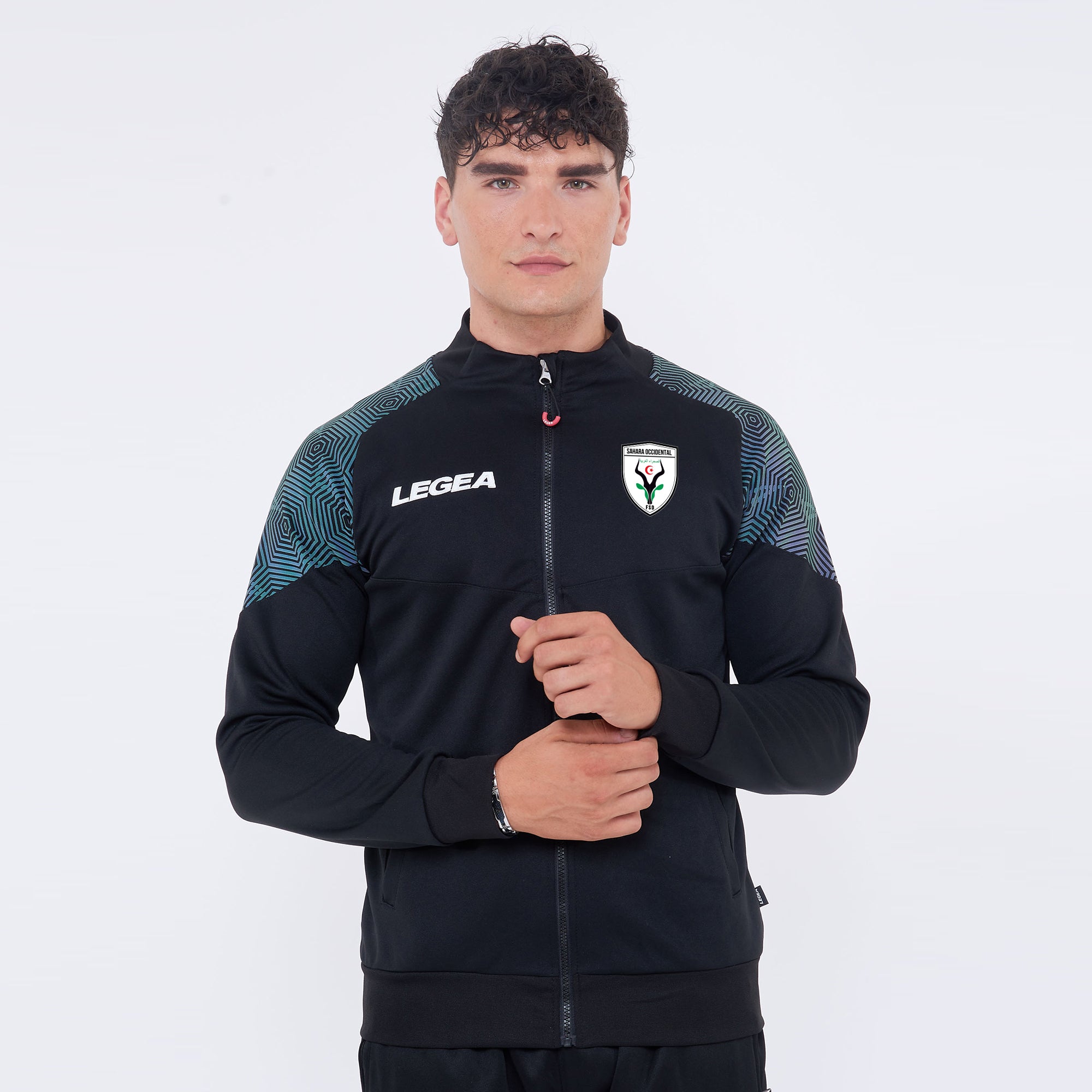 Chaqueta con cremallera y detalles iridiscentes - Saharaui