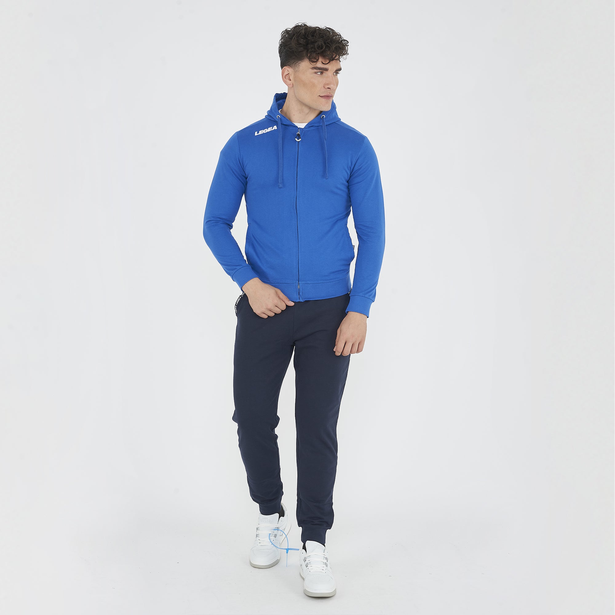 training-hoodie-met-halve-rits-slim-fit