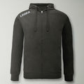 Felpa con zip e cappuccio in french terry Farel - Grigio Melange - 2XL