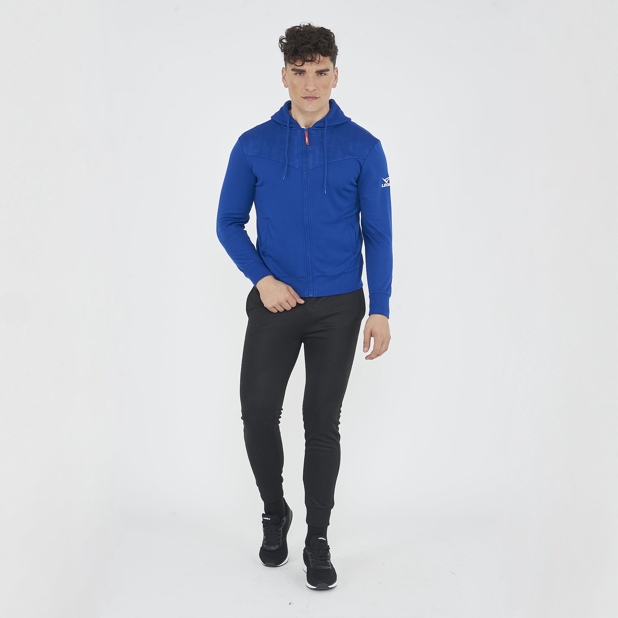 Felpa leggera con zip e cappuccio Saburo