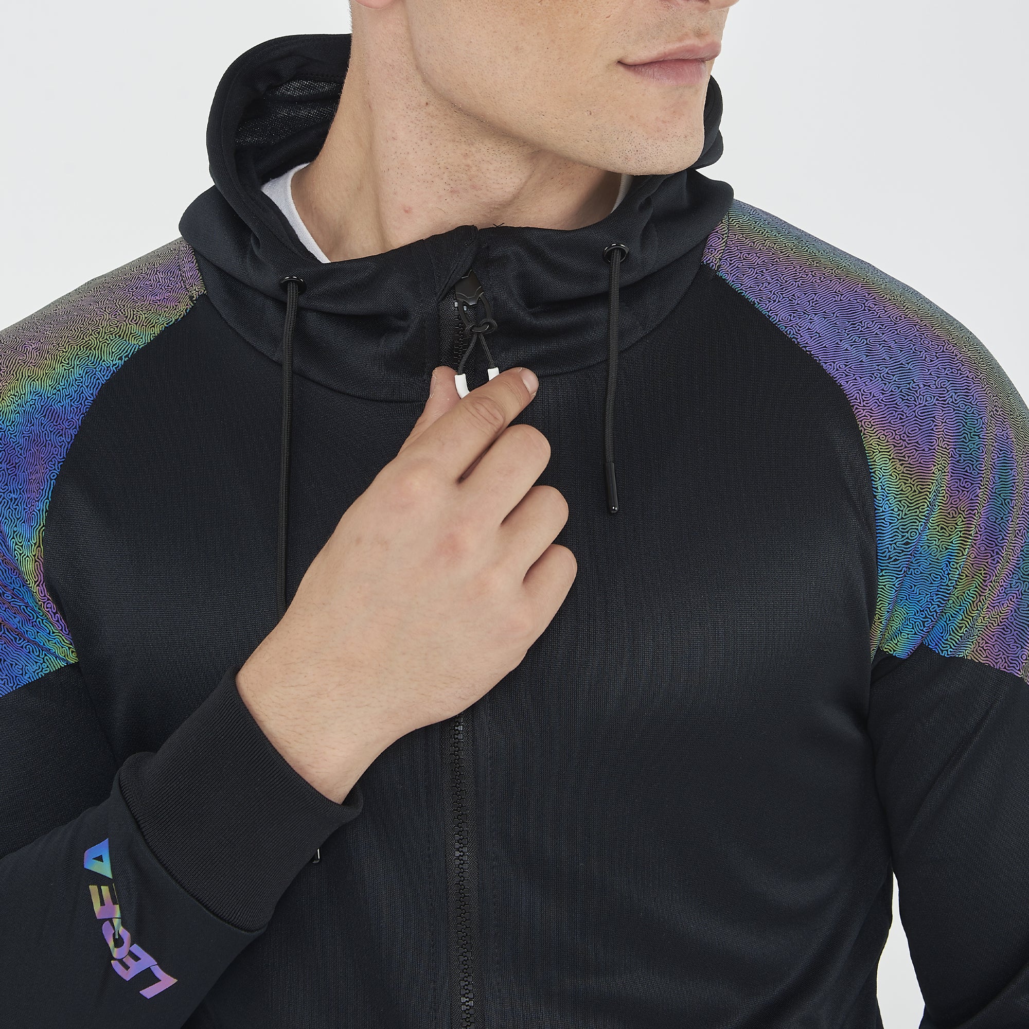 Giacca Osman per running con cappuccio e zip
