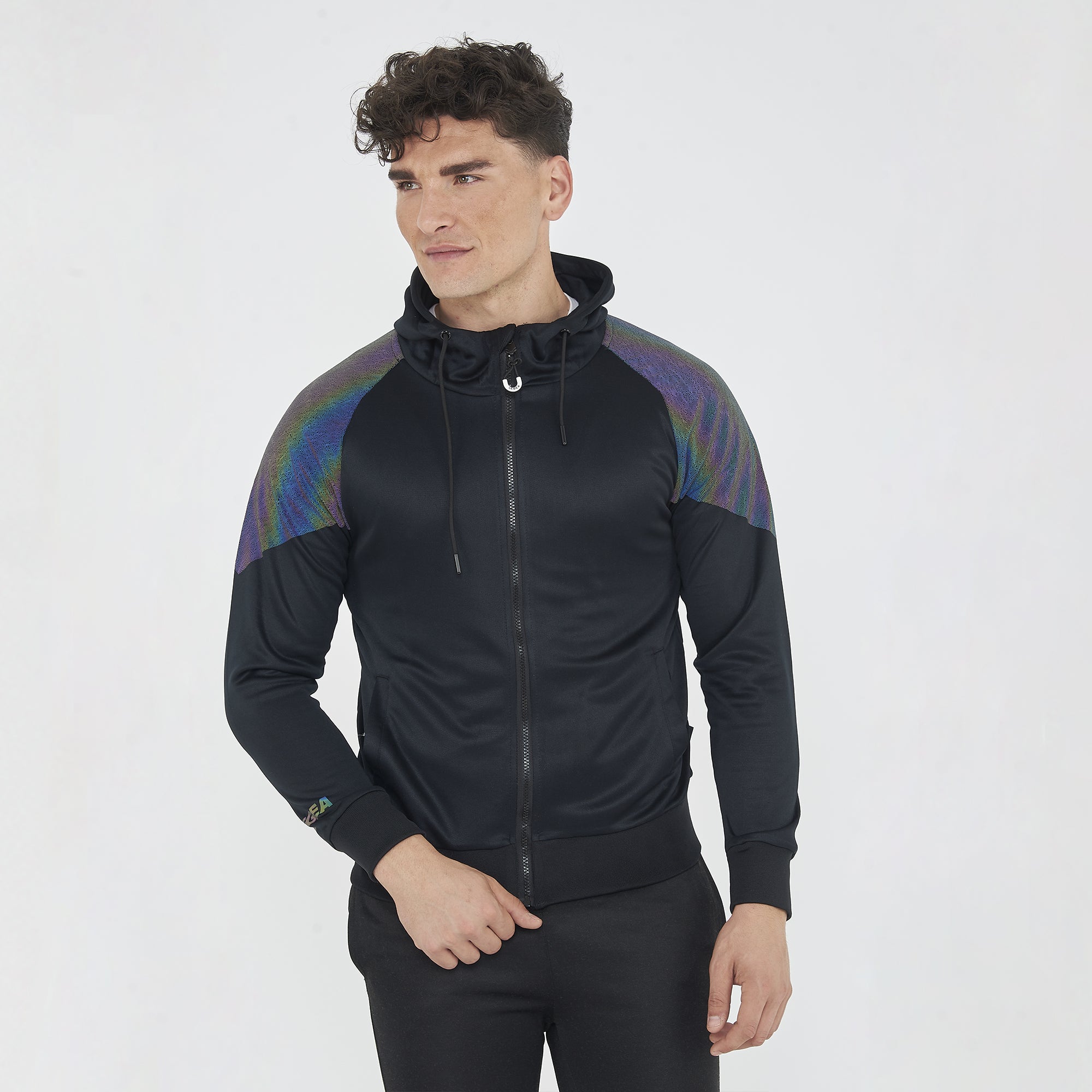 Giacca Osman per running con cappuccio e zip