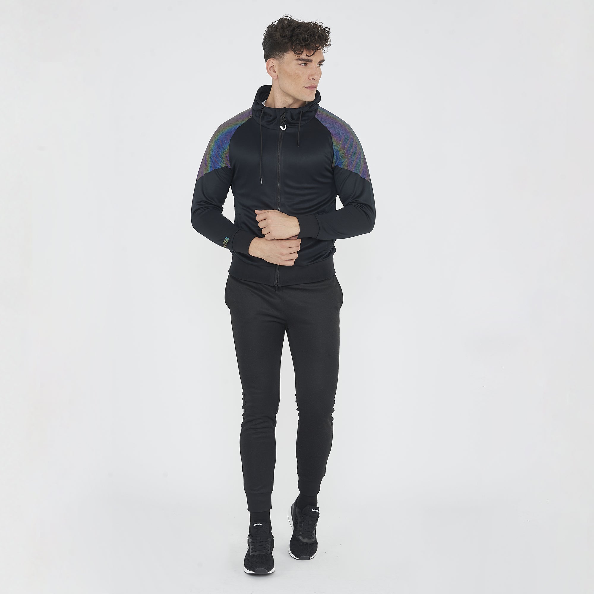 Giacca Osman per running con cappuccio e zip