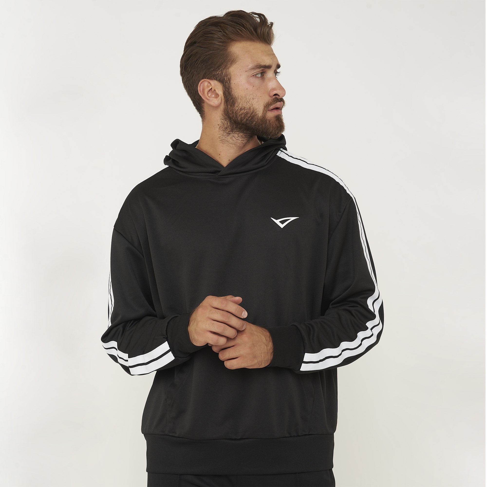 Space sweatshirt with running hood