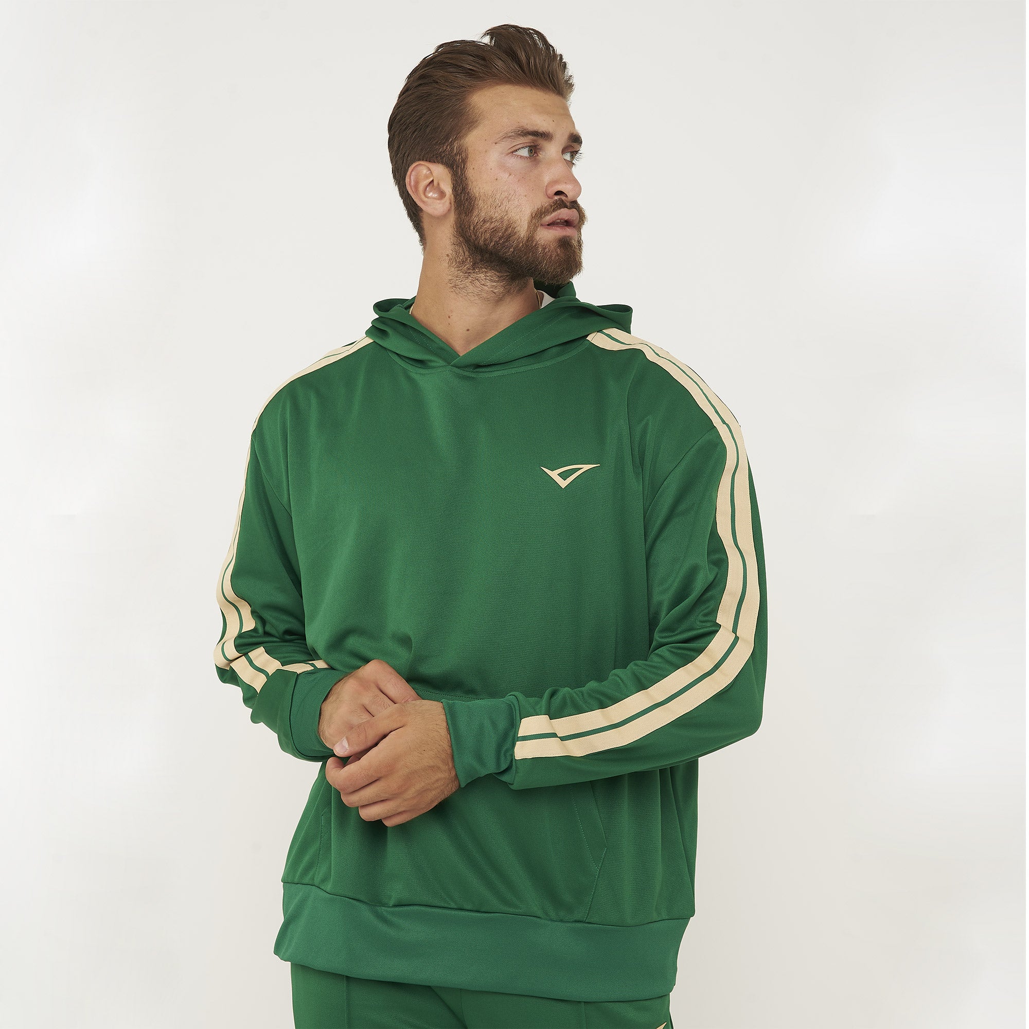 Space sweatshirt with running hood