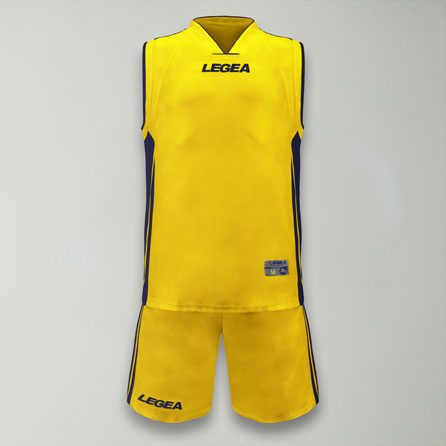 Basketbalový kit Chicago žlutý modrý - děti