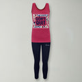 Completino sportivo con canotta in cotone Edenis - Amarena - XS