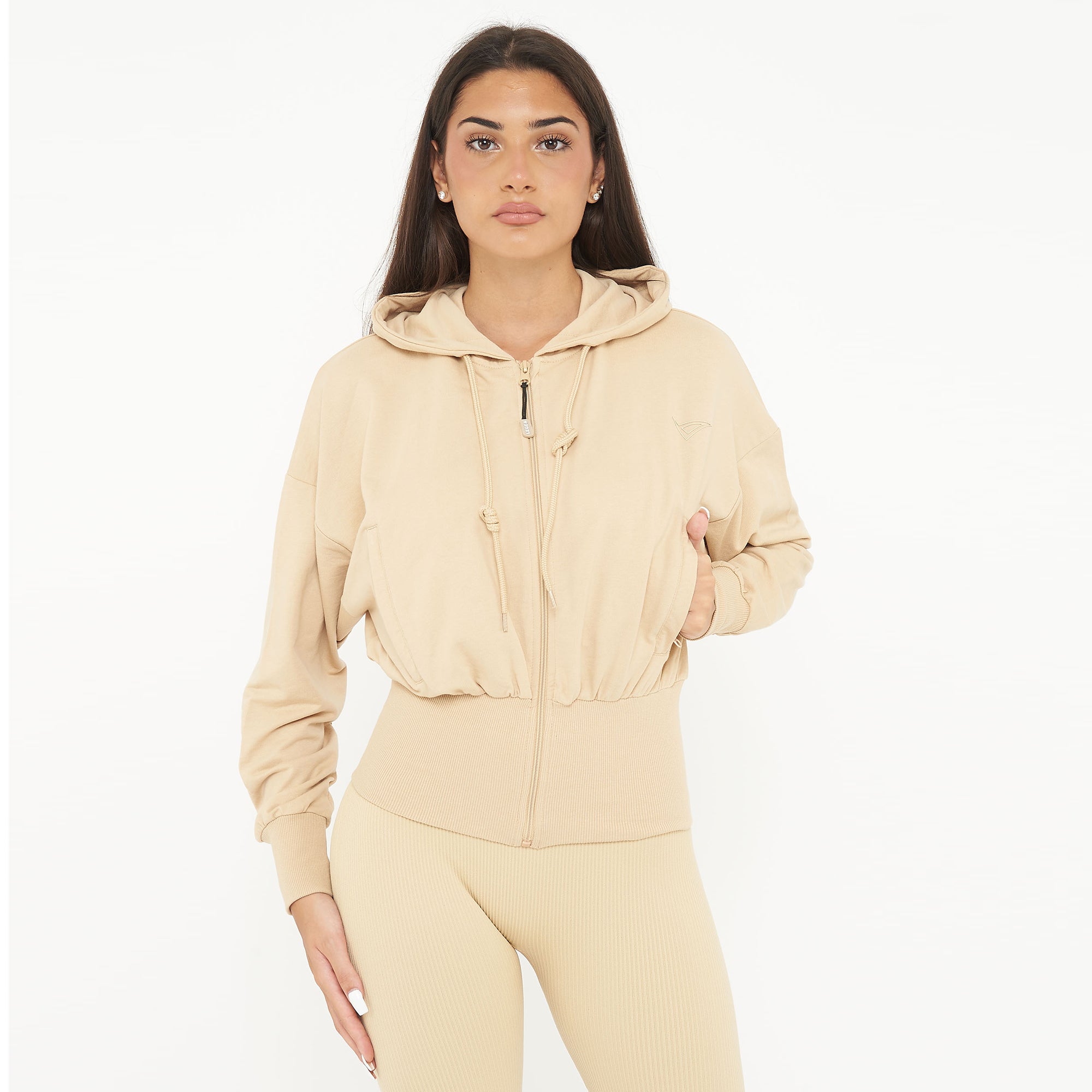 Chaqueta con capucha Trixy para correr y gimnasio