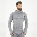 Maglia termica da allenamento con mezza zip Ironboy Turbo - Piombo - XS/S