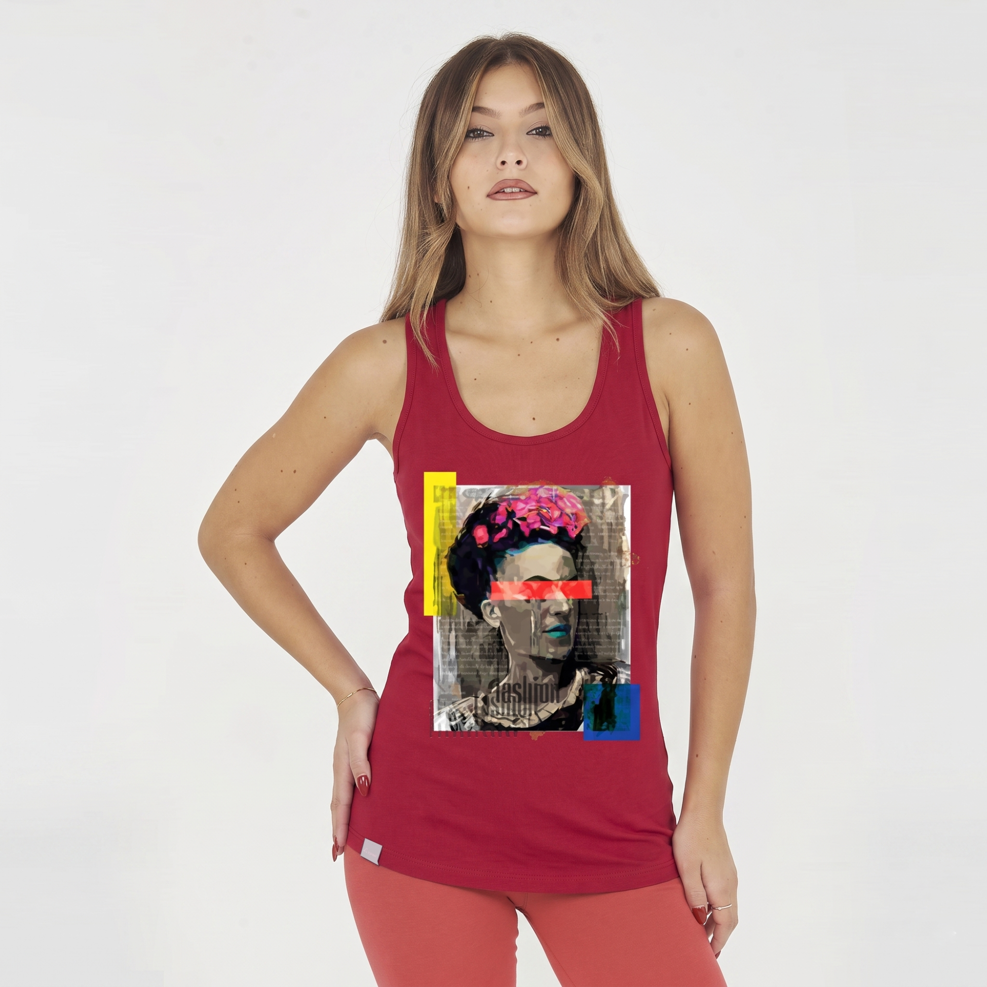 Sports Tank Top with Front Magda Graphic