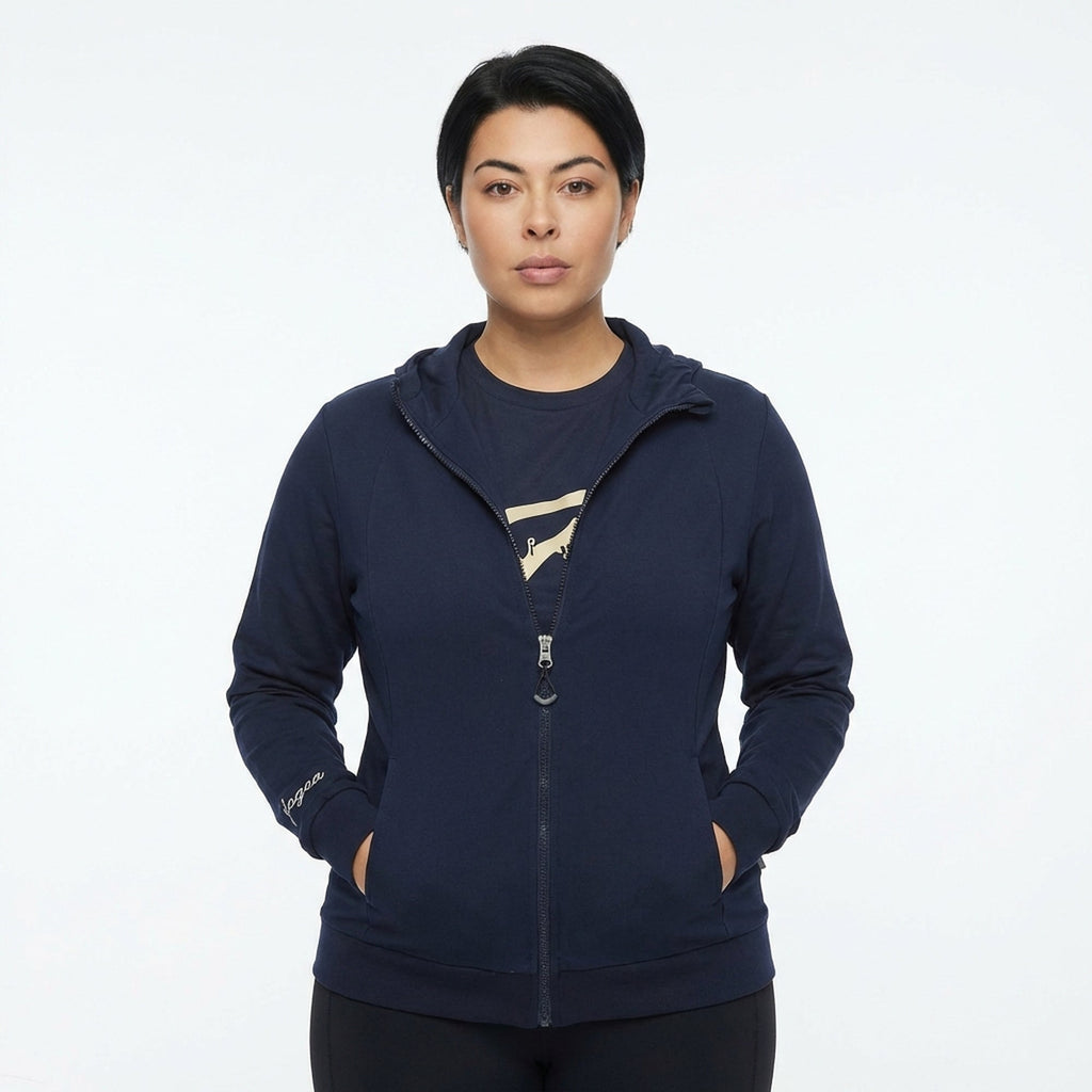 Felpa con zip e cappuccio Adara - oversize