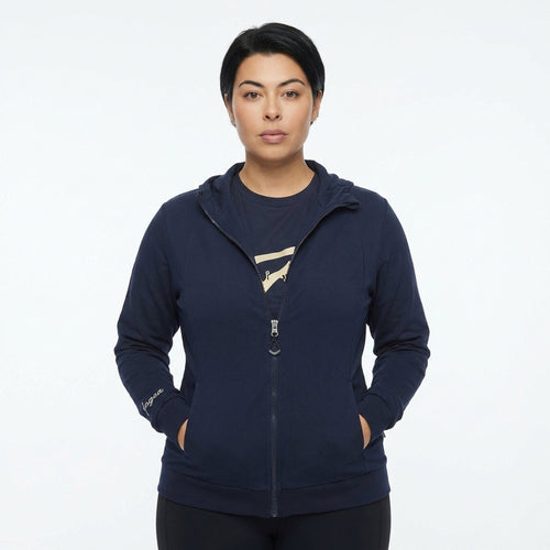 Felpa con zip e cappuccio Adara - oversize