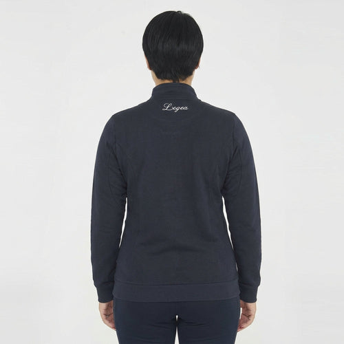 Felpa con zip in cotone Karida - Blu - 3XL - oversize