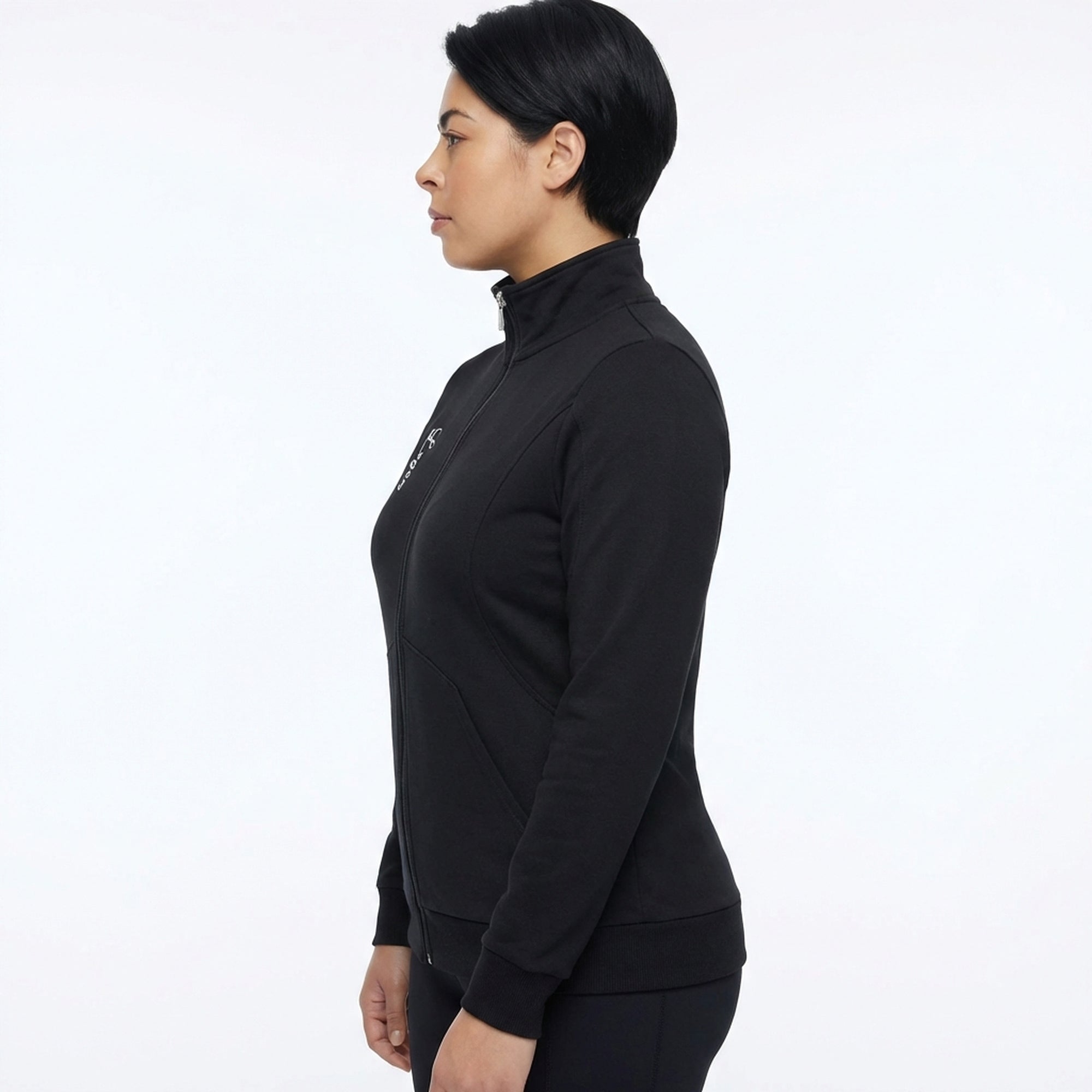 Sudadera de algodón con cremallera Karida - Oversize