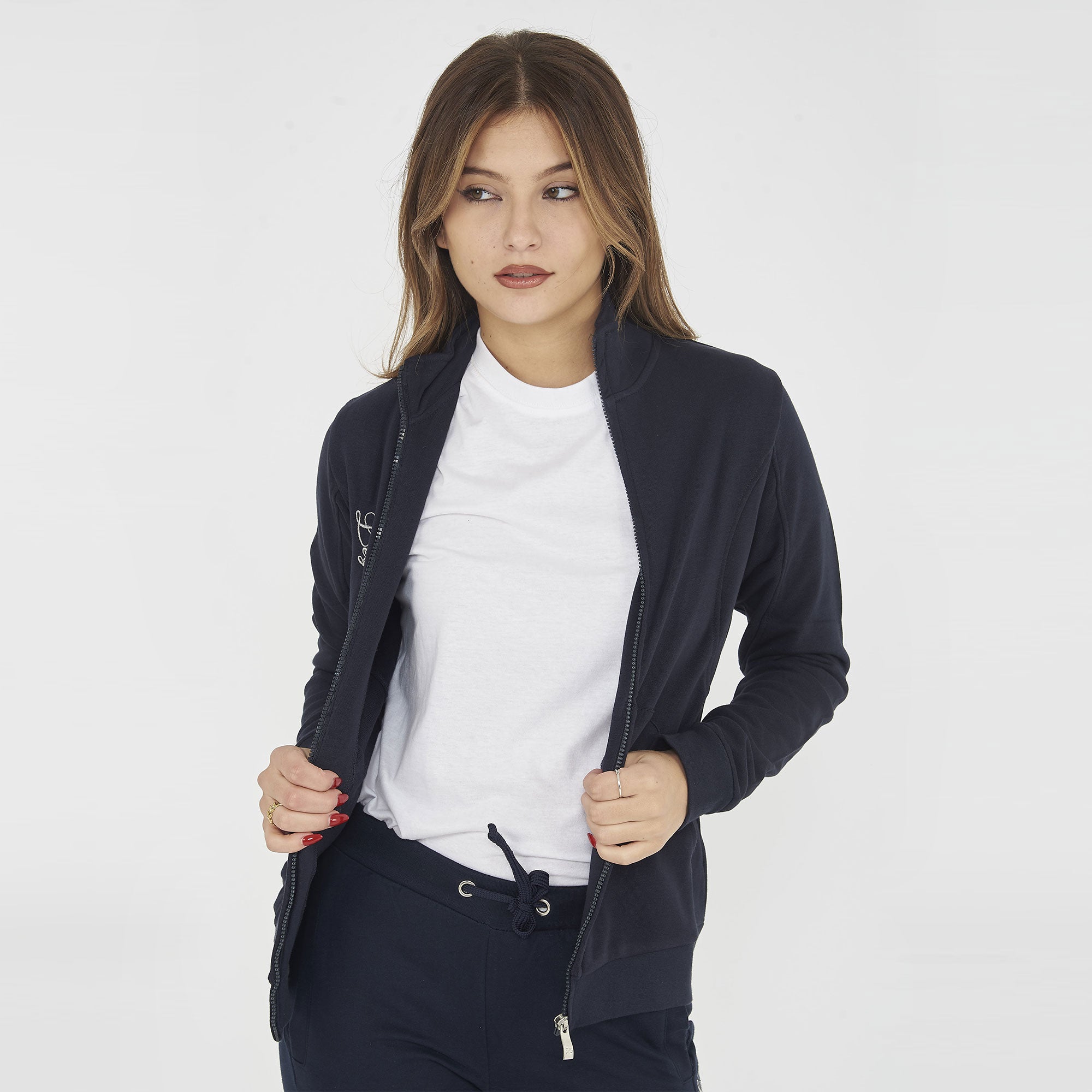 Sudadera de algodón con cremallera Karida