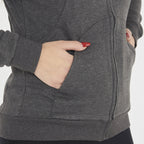 Felpa con zip in cotone Karida