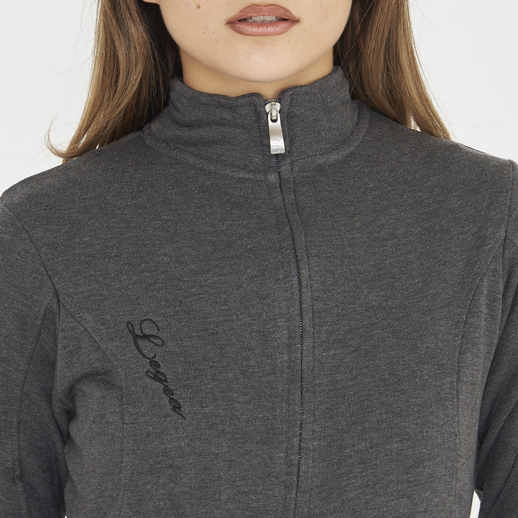 Felpa con zip in cotone Karida