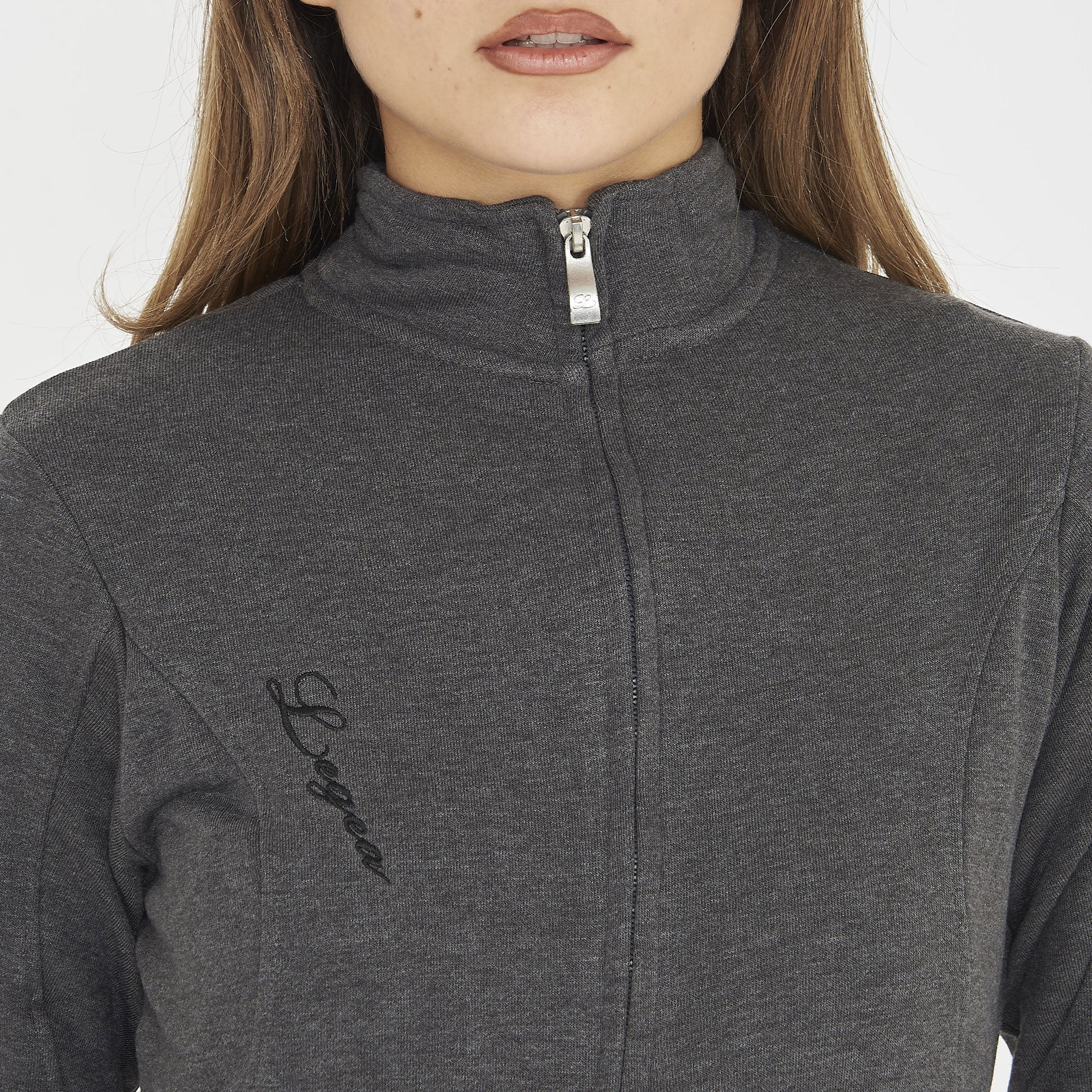 Felpa con zip in cotone Karida