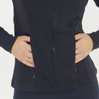 Dafne slim fit pamut pulóver zipzárral
