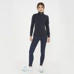 Sudadera ajustada de algodón con cremallera Dafne