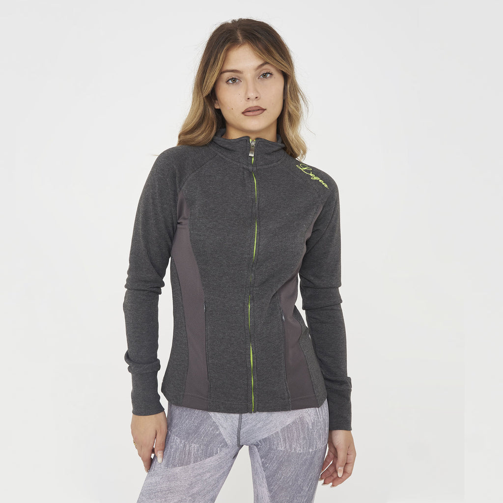 Sweat slim en coton avec zip Dafne