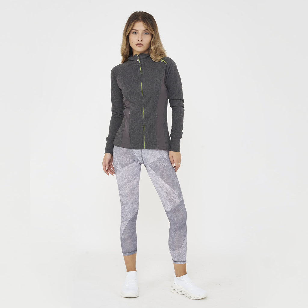 Sweat slim en coton avec zip Dafne