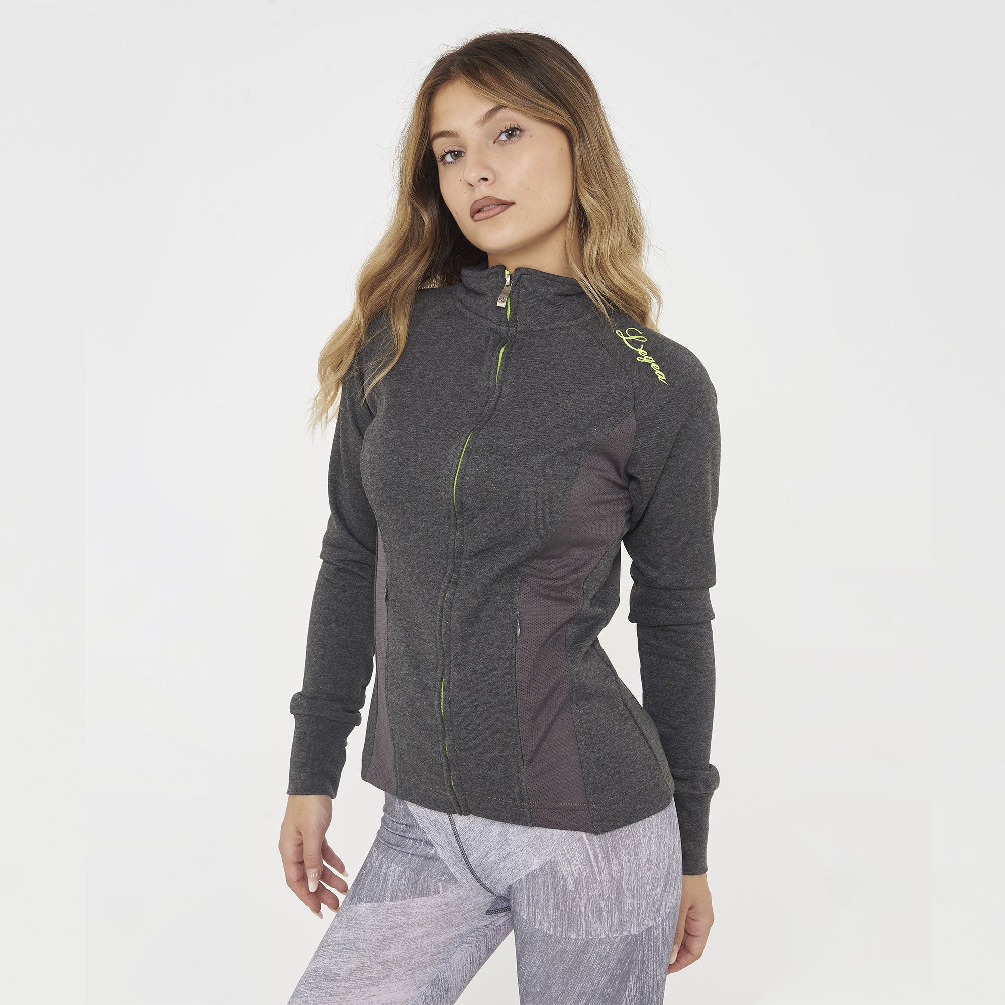 Sweat slim en coton avec zip Dafne