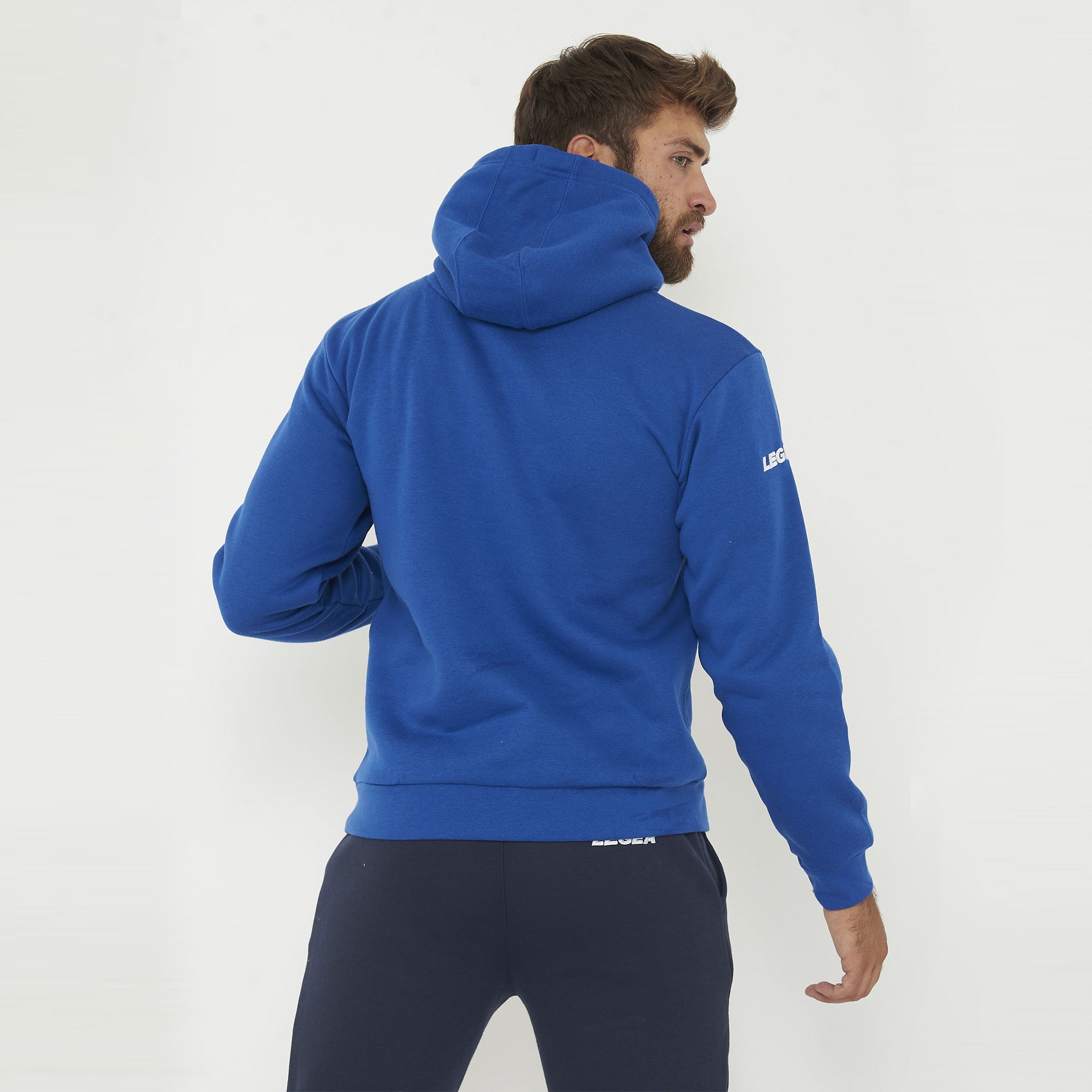 Sudadera con capucha y cremallera dividida