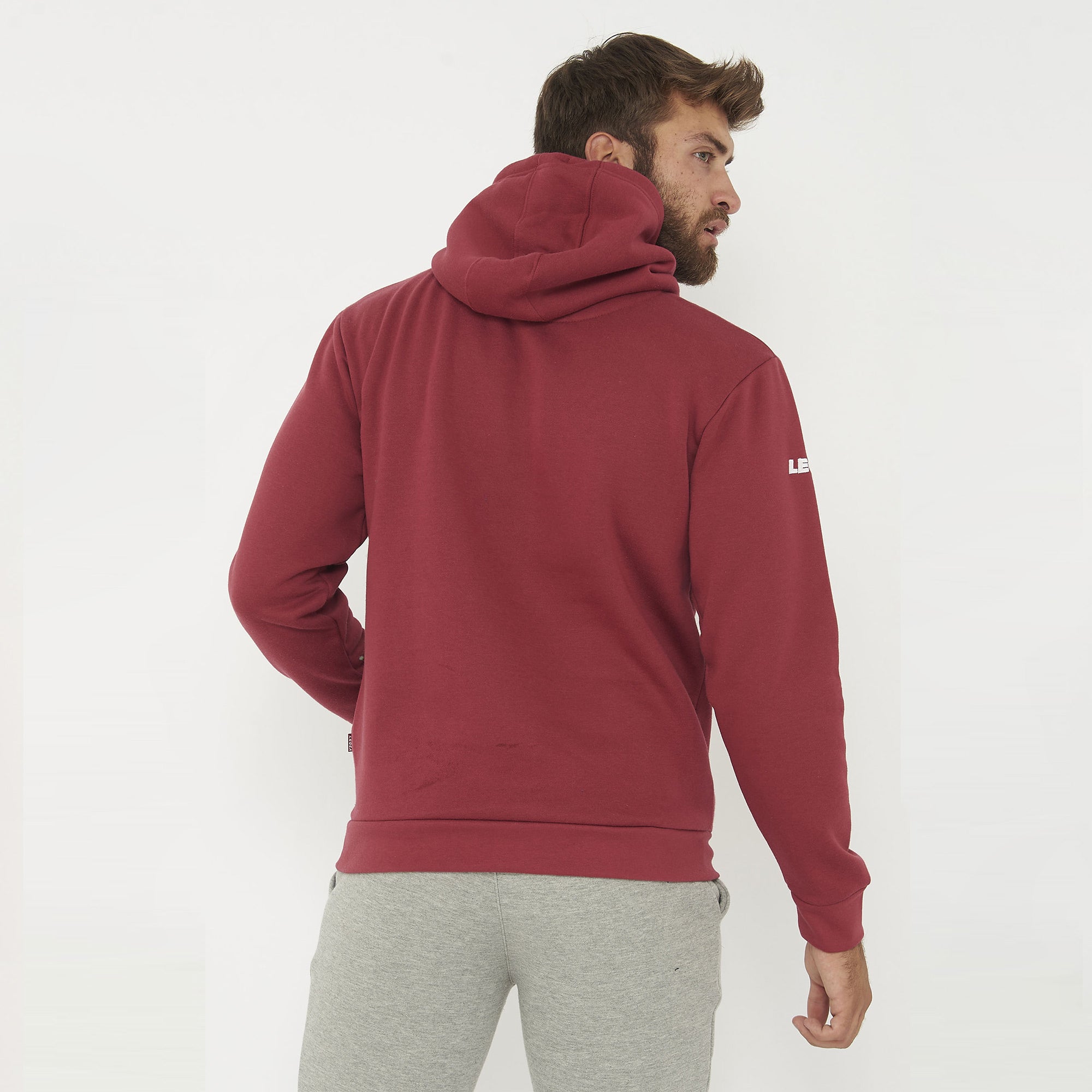 Sudadera con capucha y cremallera dividida