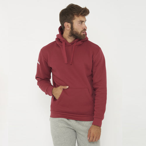 Felpa con cappuccio senza zip Spalato - Granata - L