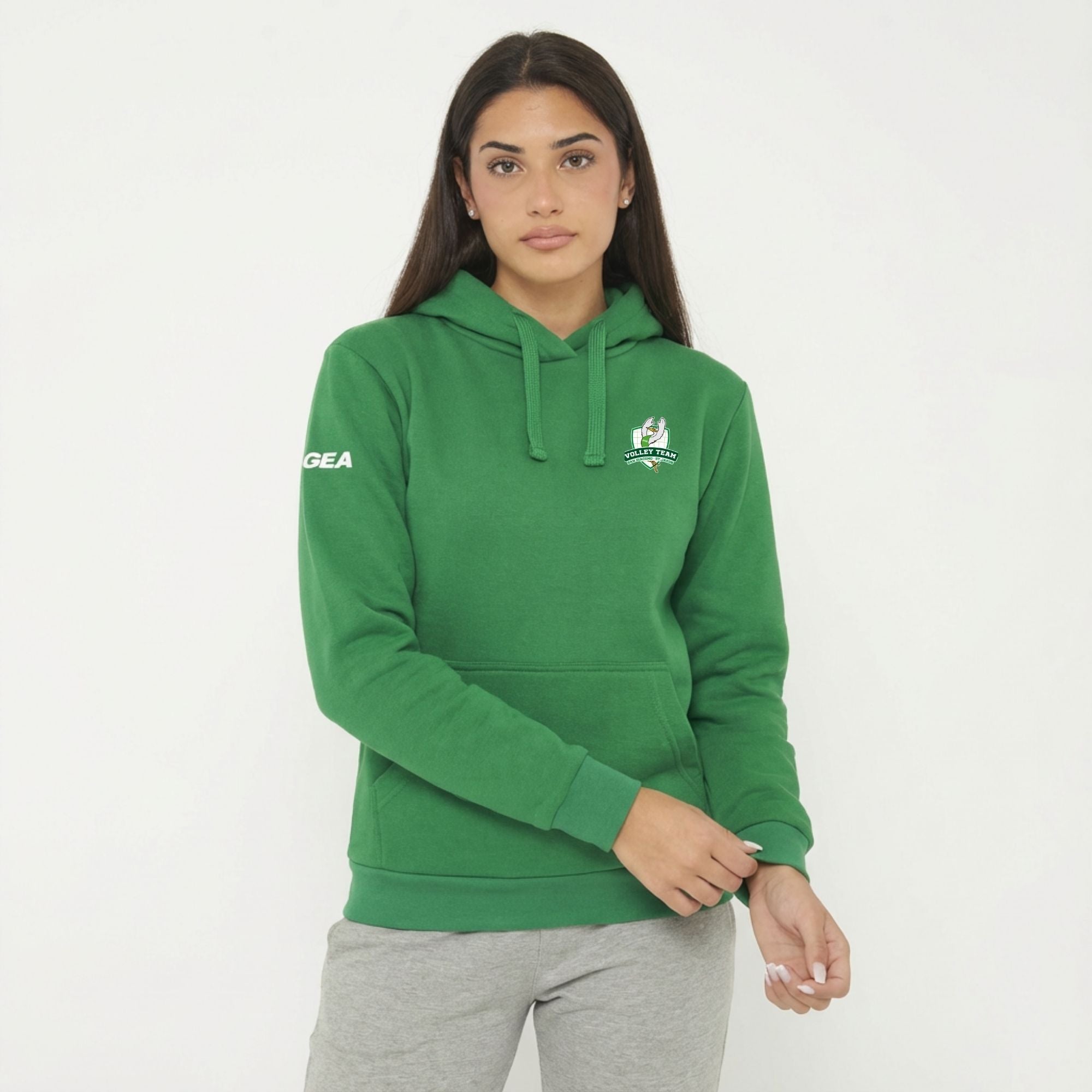 groene-hoodie-zonder-rits-volley-team-san-giacomo