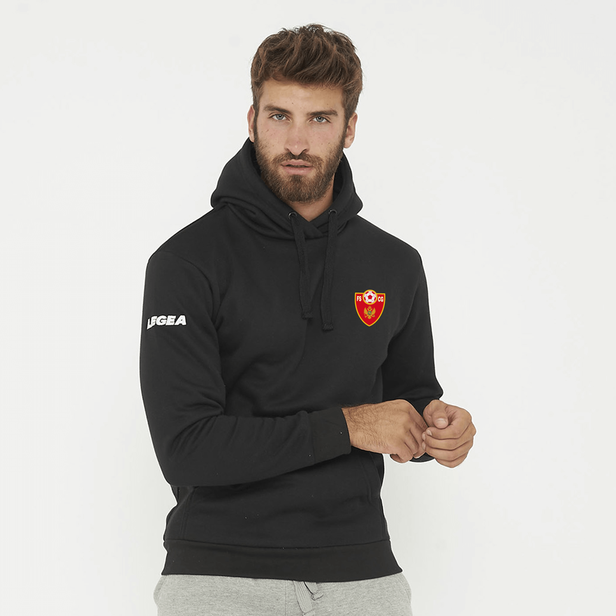 Felpa con cappuccio nero - Montenegro