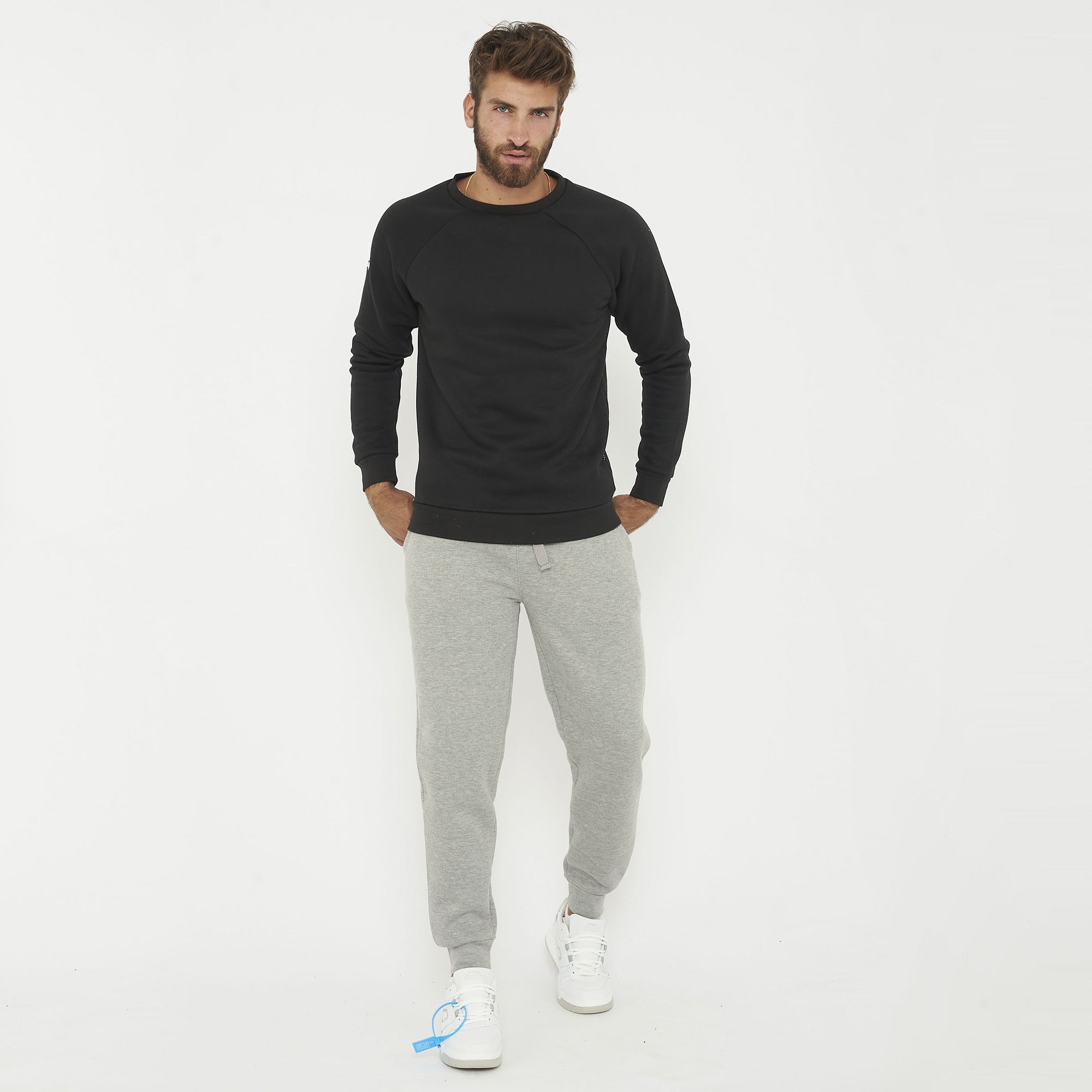 Felpa da running con cappuccio e zip al collo