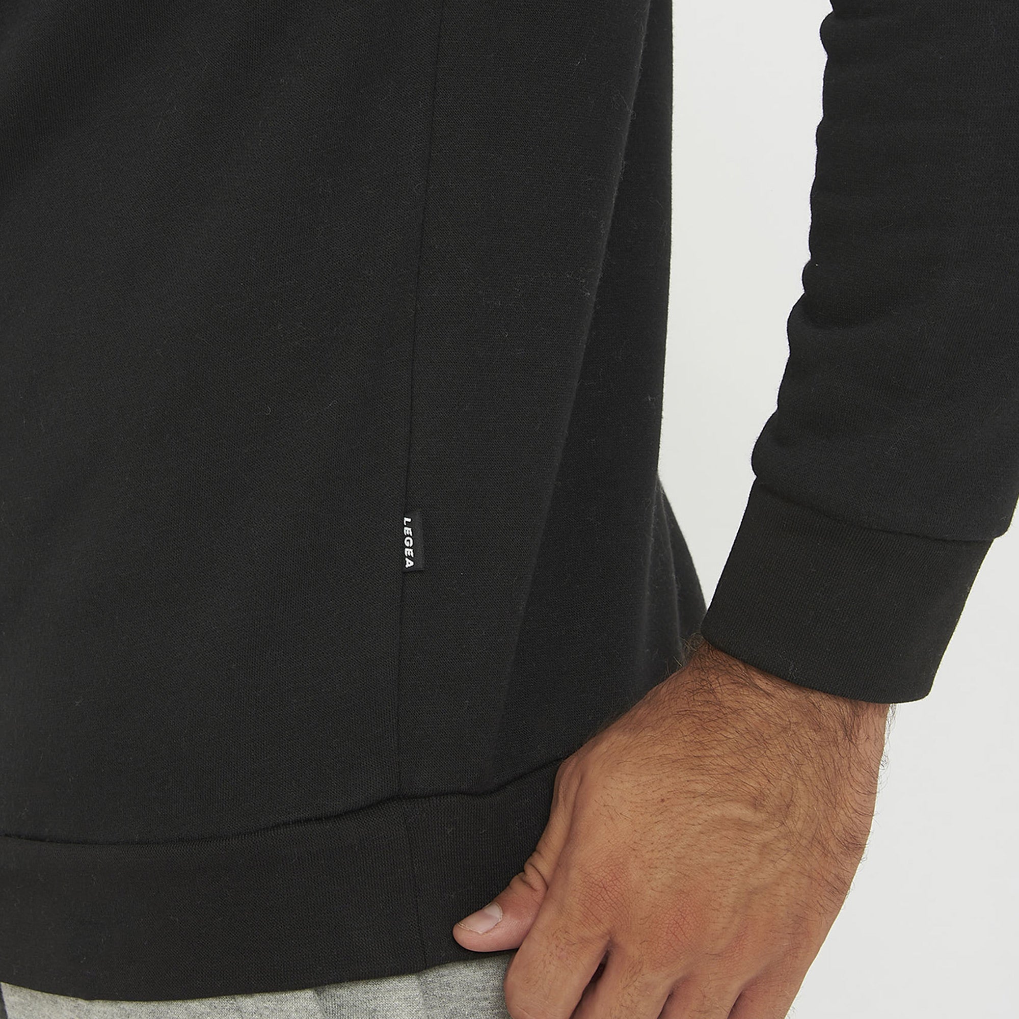 Sweat de running avec capuche et zip au col