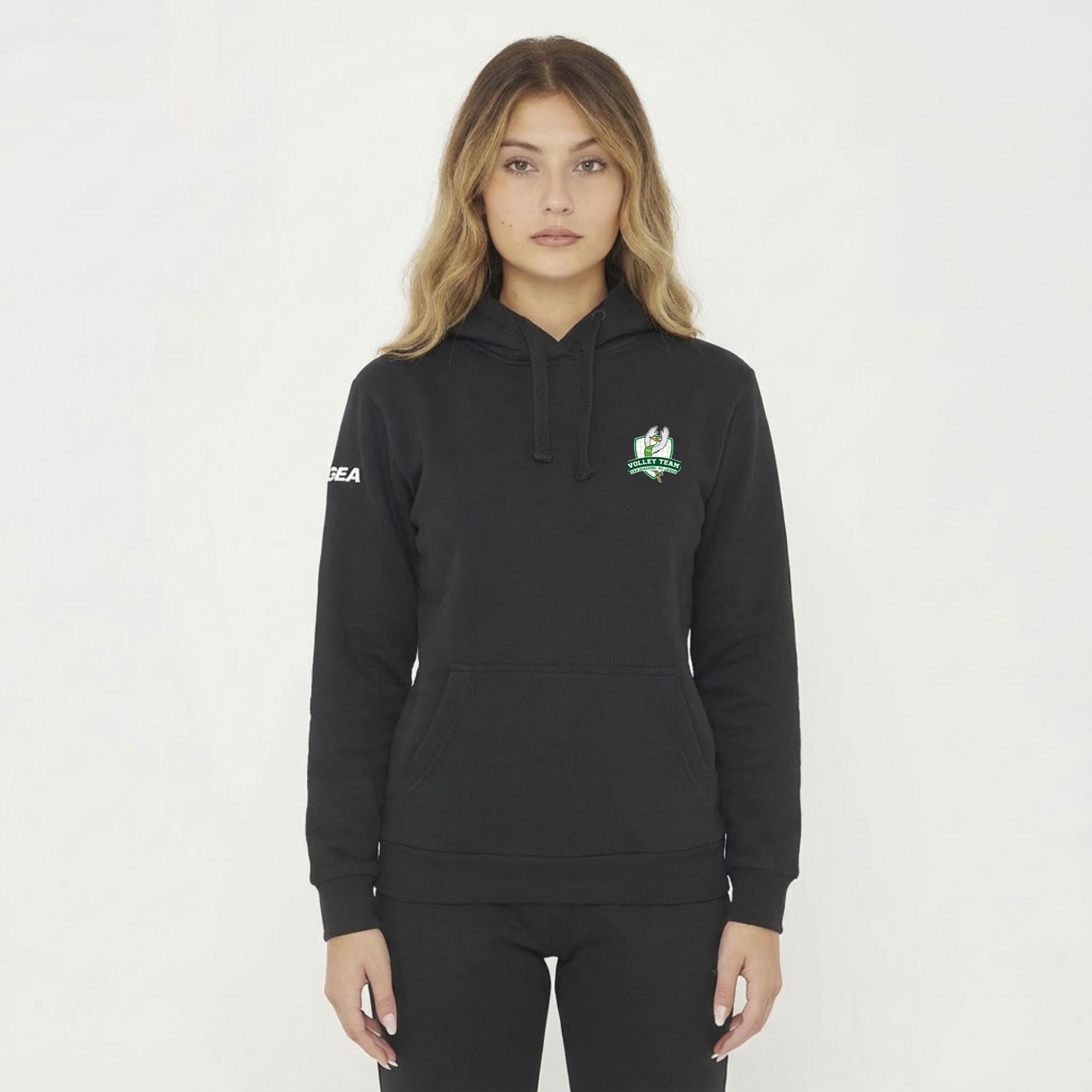 zwarte-hoodie-zonder-rits-volley-team-san-giacomo